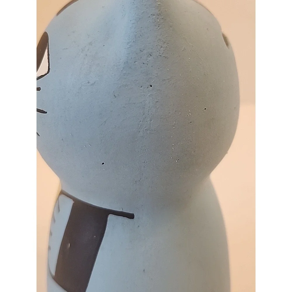 Vintage Ceramic Blue Kitty Cat Money Bank‎ 5.25